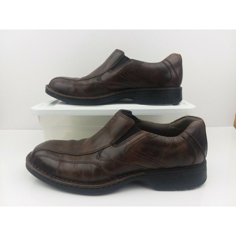 Clark's Men's Brown Casual Dress Shoes Size 9.5M Slip On